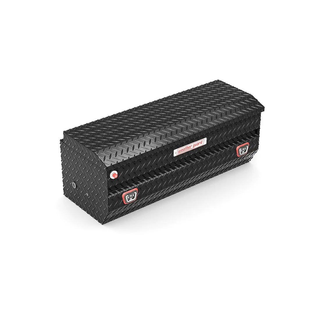 624-5-04 – WEATHERGUARD Tool Box, Chest Single Lid Powder Coated Diamond Tread Gloss Black Aluminum 20-1/4 Inch Width...